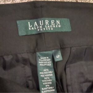 Lauren Ralph Size 4 Petite Black Dress Pants